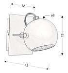 LAMPA ŚCIENNA KINKIET CANDELLUX TONY 91-25005  LED GU10 CZARNY MATOWY