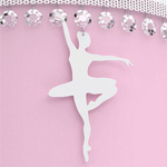 Lampa sufitowa dziecięca z abażurem BALETNICA różowy śr. 37cm