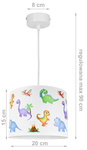 Lampa ścienna do pokoju dziecięcego na przegubie regulowana Dinozaury 1xE27