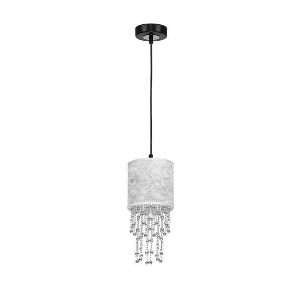 Nowoczesna lampa wisząca ALMERIA SILVER/BLACK 1xE27 MLP6434