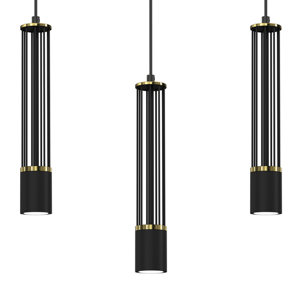 Lampa wisząca ESTILO, MLP8410, czarny/złoty, 3x40W GU10
