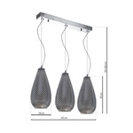Lampa wisząca listwa kropla PETRA chrom ML5481