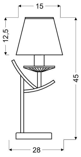 Lampka stołowa nocna patynowa abażur żółty E14 Valencia Candellux 41-84593
