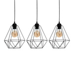 Lampa wisząca BASKET BLACK 3xE27