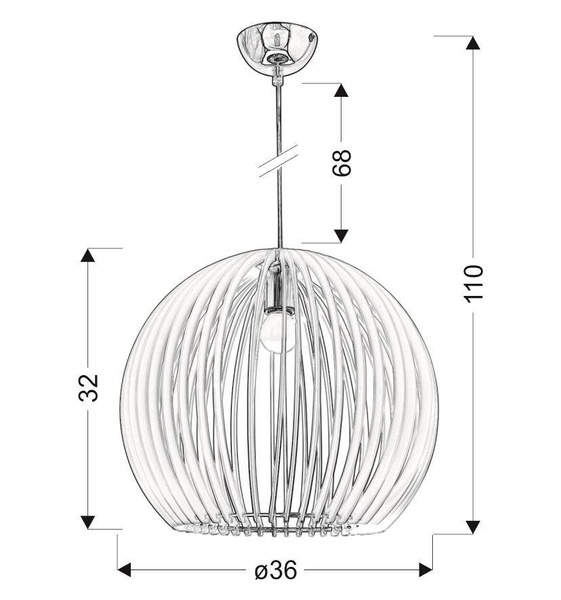 LAMPA SUFITOWA WISZĄCA CANDELLUX HAGA 31-50345  E27  NIEBIESKI