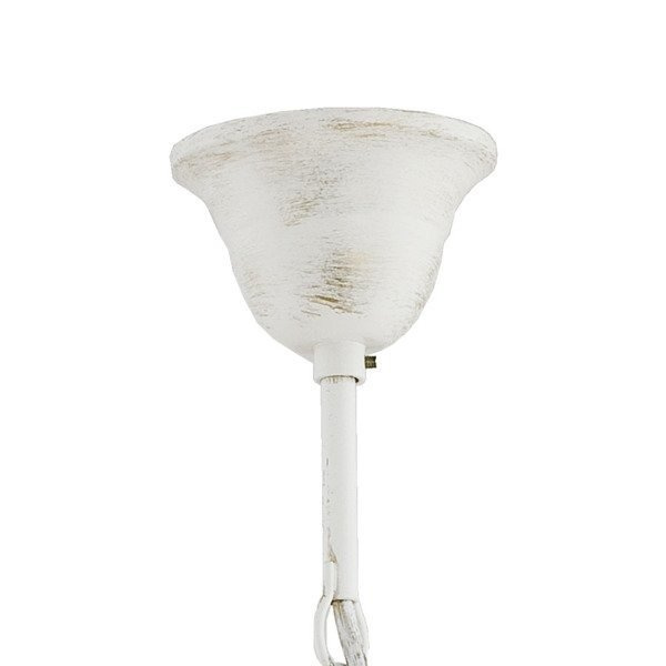 Żyrandol klasyczny z abażurami LUKRECJA śr. 63cm biały antyczny/ecru