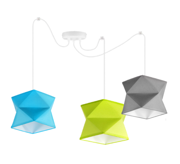 Lampa wisząca do pokoju dziecka typu pająk kolorowa Diament Spyder 3