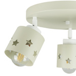 Lampa sufitowa do pokoju chłopca i dziewczynki beżowa w gwiazdki 3xE27 led