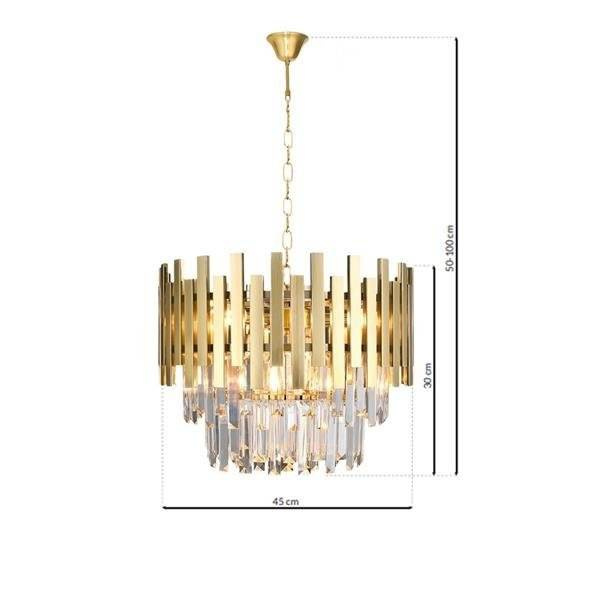 Żyrandol glamour ASPEN GOLD ML5999