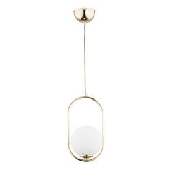Lampa wisząca do salonu NOVAL M E14 wys. 80cm | złoty