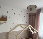 Lampa wisząca do pokoju dziewczynki w stylu Boho Kwiatki Brudny Róż 35 cm