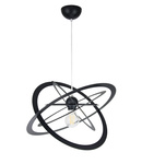 Lampa sufitowa do pokoju młodzieżowego czarna struktura Sferis 1XE27 Led 