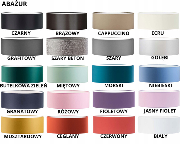 Lampa sufitowa do pokoju dziecięcego niebieskie abażury Zaczarowany Cylinderek