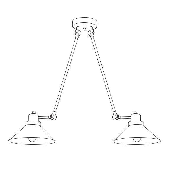 Lampa sufitowa na ramionach TECHNO II