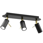 Lampa sufitowa PRESTON GOLD/BLACK 3x mini GU10