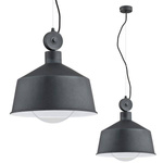 Nowoczesny lampa sufitowa CORA I szary śr. 36cm