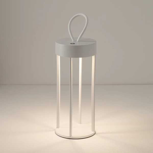 Lampa przenośna NALA LED 4W 2700K 170lm wys.30cm szer.12cm IP54 ściemniacz włącznik | Biały 11537