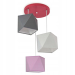 Lampa wisząca do pokoju dziecięcego kolorowa Świetlisty Diamencik 3xE27 Led 