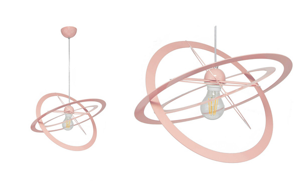Lampa wisząca dla dziewczynki różowa pastelowa Sferis
