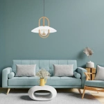 Lampa wisząca ALFA MARGO BIG DREWNIANA 1xE27 47cm | 61183