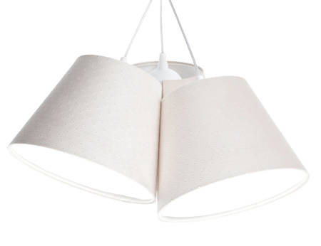 Lampa do pokoju dziewczynki i chłopca kremowo białe stożki Jasmine