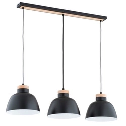 Lampa wisząca ALFA LORIEN CZARNA 3xE27 85cm | 62389