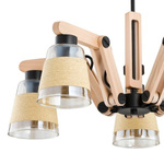Nowoczesna Lampa sufitowa GRACE V drewno śr. 62cm
