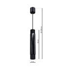 Nowoczesna lampa wisząca MARBLE BLACK 1xGU10 ML6339
