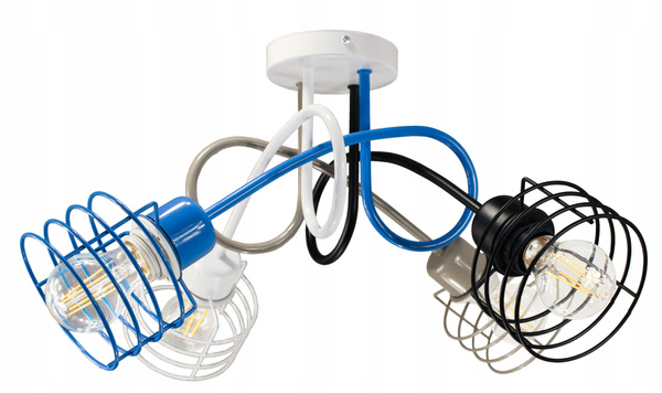 Lampa sufitowa do pokoju dziecka loftowa Edison Koszyk 4