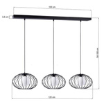Lampa Wisząca listwa KRONOS BLACK 3xE14 MLP4424