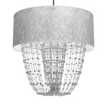 Nowoczesna lampa wisząca ALMERIA SILVER/CHROME 1xE27 MLP6437