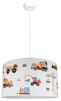 Lampa wisząca dla chłopca Koparki średnica 35 cm