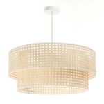Lampa w stylu Boho Rotang z naturalnego ratanu- średnica 50 cm 