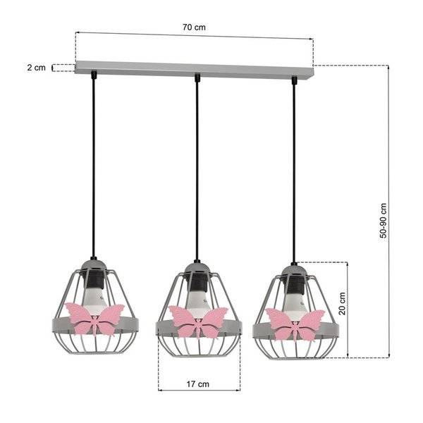 Lampa wisząca KAGO GRAY 3xE27 MLP4933