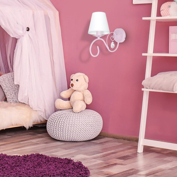 Lampa ścienna do pokoju dziewczynki różowa SARA PINK 1xE14 MLP1050