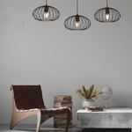 Lampa wisząca MERIDIANO, MLP7960, czarny/brązowy, 3x60W E27