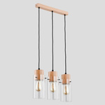 Lampa wisząca TANTUM drewno/czarny szer. 48cm