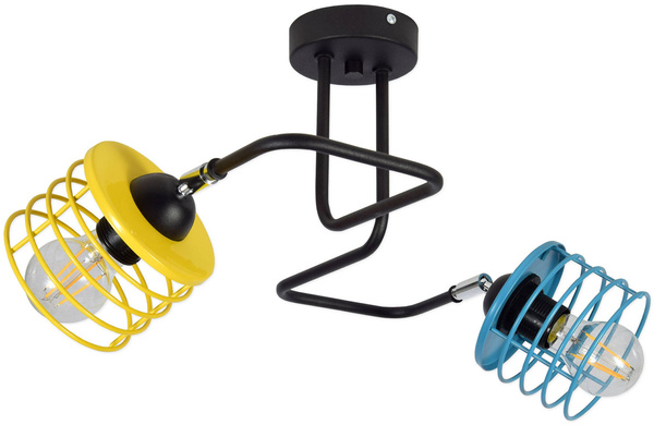 Lampa sufitowa do pokoju dziecka nowoczesna w stylu loft Edison Koszyk 2