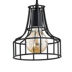 Druciana lampa kratka MAPET czarna śr. 17,5cm