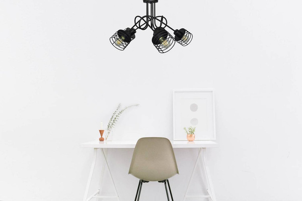 Lampa do pokoju dziecięcego czarna loft Koszyk 5
