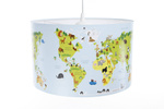 Lampa sufitowa dla chłopca i dziewczynki Mapa Świata 50 cm