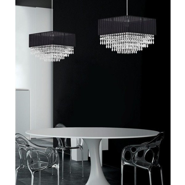 Lampa kwadrat crystal MODENA I 31cm
