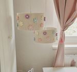 Lampa wisząca do pokoju dziewczynki w stylu Boho Kolorowe Kwiatki 35 cm