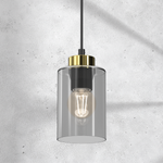 Lampa wisząca CHIC, MLP8383, czarny/złoty/dymiony, 1x60W E27