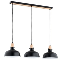 Lampa wisząca ALFA SOLO CZARNA 3xE27 85cm | 62381