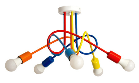 Żyrandol do pokoju dziecka kolorowy Mondo 5 Mix2 Loft