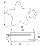 Kinkiet LED 5W dla dziecka żółto-szary gwiazdka Star Candellux 21-75611