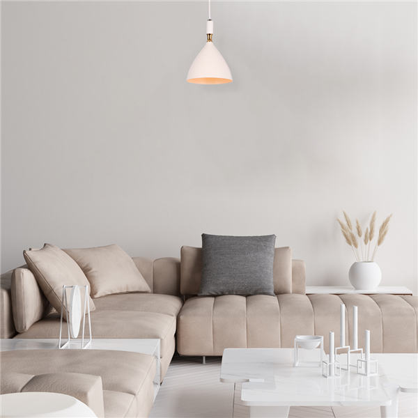 Nowoczesna lampa wisząca OTTO WHITE/GOLD 1xE27 ML6159