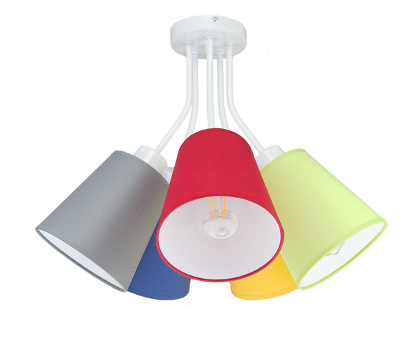 Lampa sufitowa do pokoju dziecięcego kolorowa Bloom 5xE27 LED