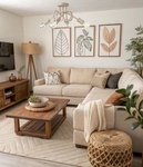 Lampa sufitowa do pokoju dziecka beżowa Tęczowy Zawijas 4xE27 Led